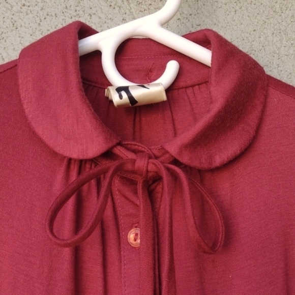 Vintage Jody T of California Burgundy Midi Dress - Picture 5 of 10